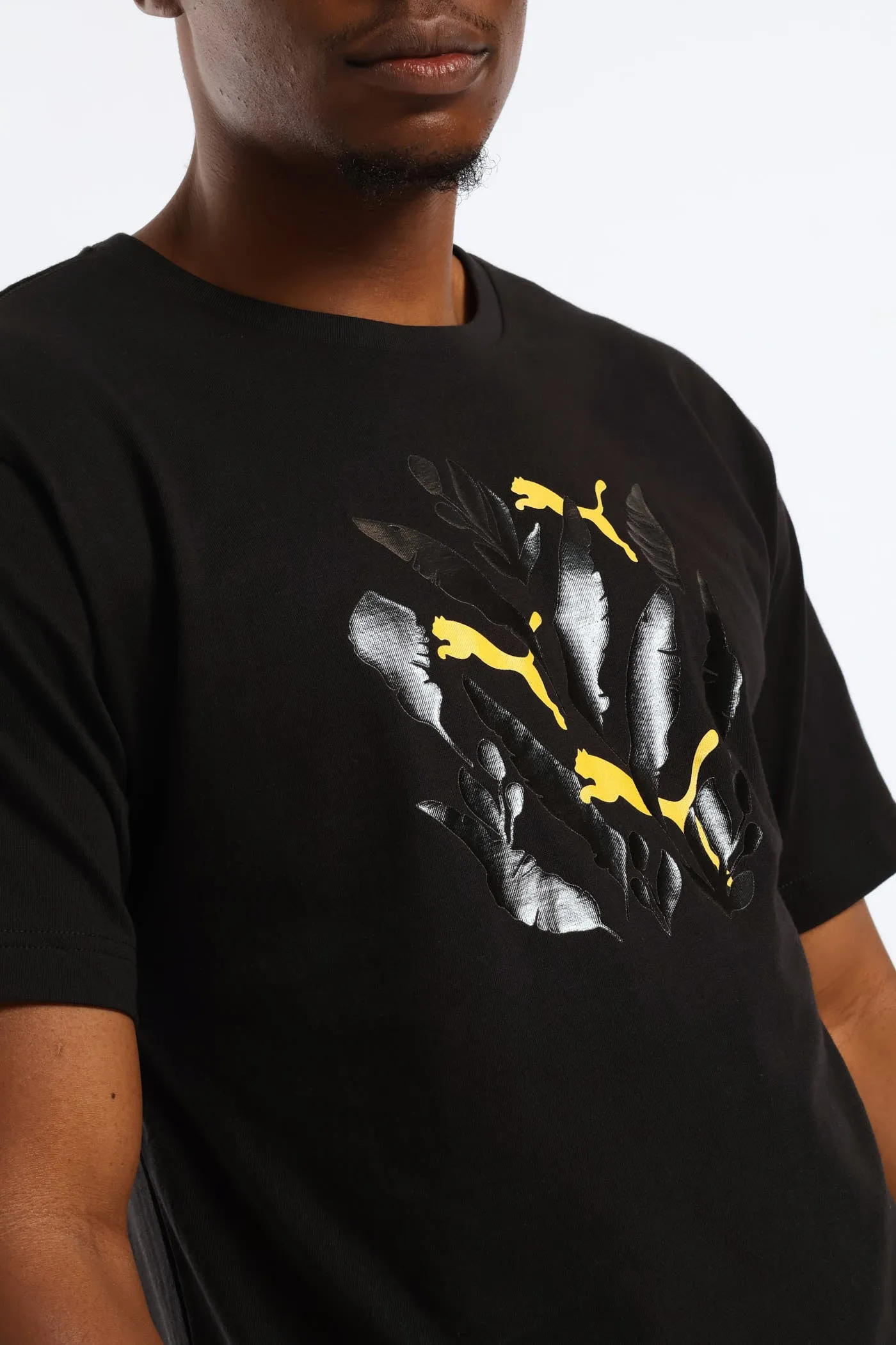 Graphic Relaxed Leaf Tee - Black sold by Edgars product image thumbnail 2