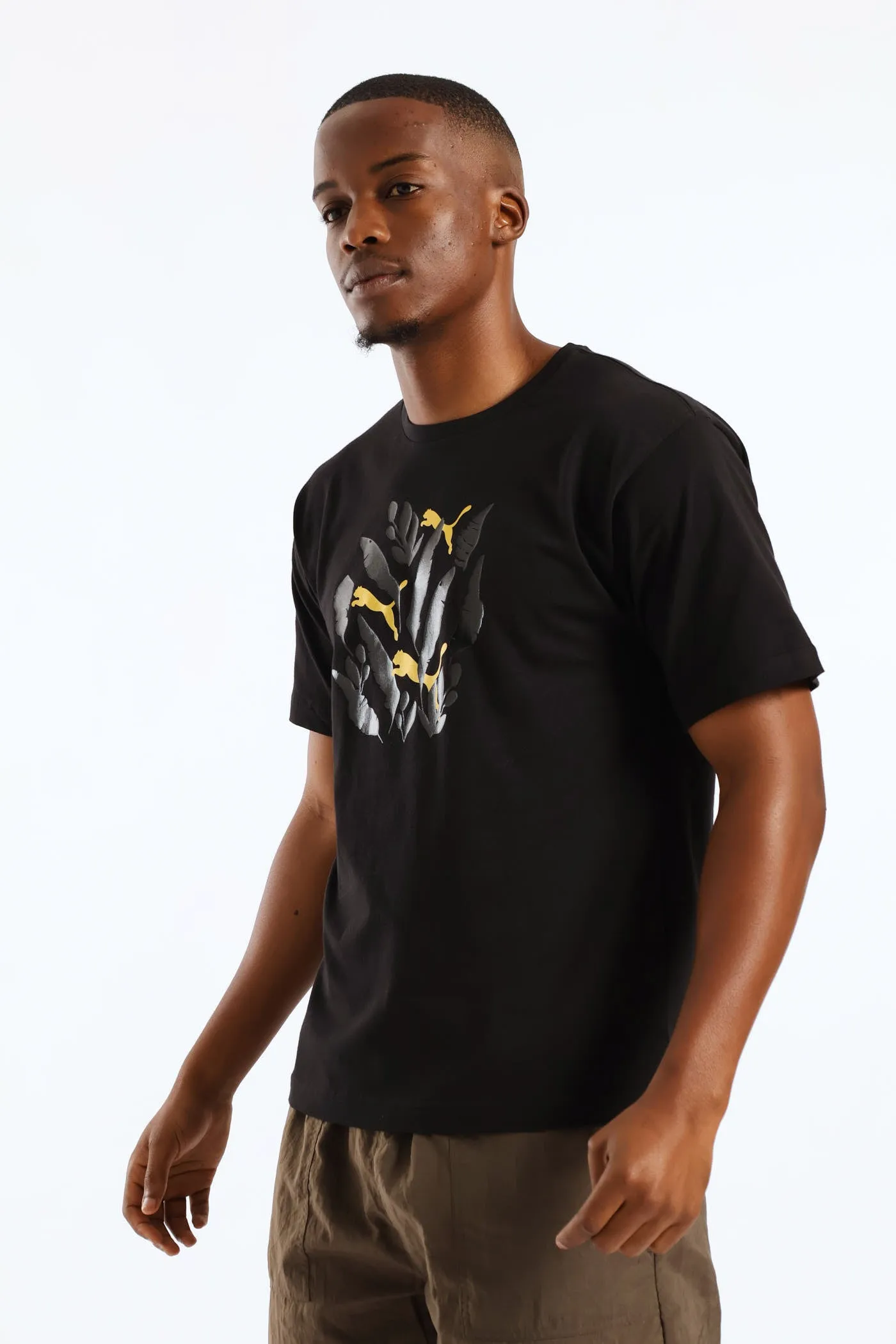 Graphic Relaxed Leaf Tee - Black sold by Edgars product image thumbnail 3