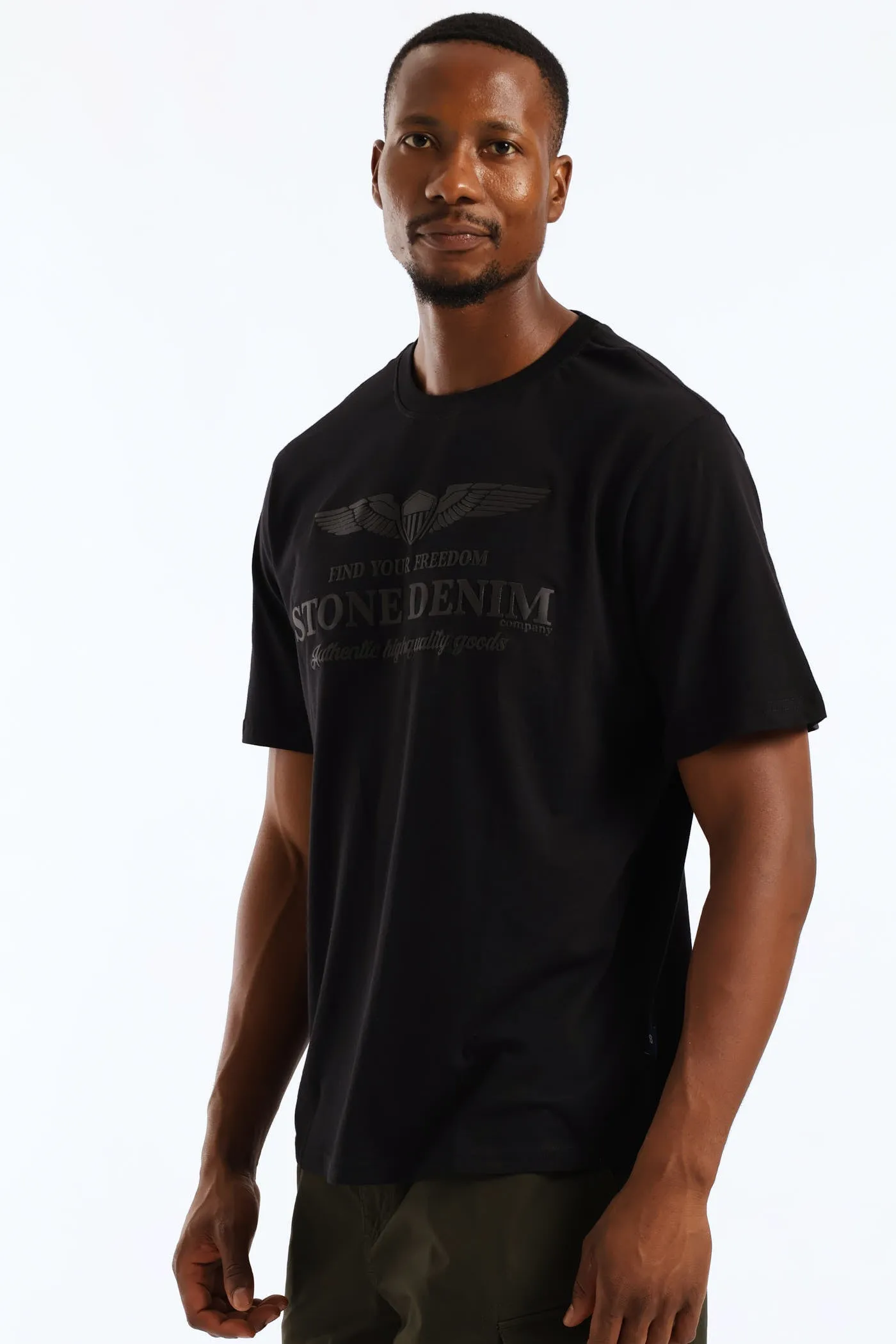 Wings Shield Puff Print Tee - Black sold by Edgars product image thumbnail 3
