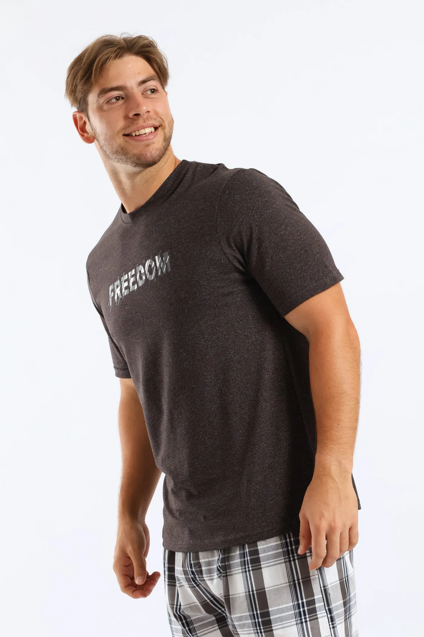 "Freedom" Pyjama Tee - Charcoal sold by Edgars product image thumbnail 3