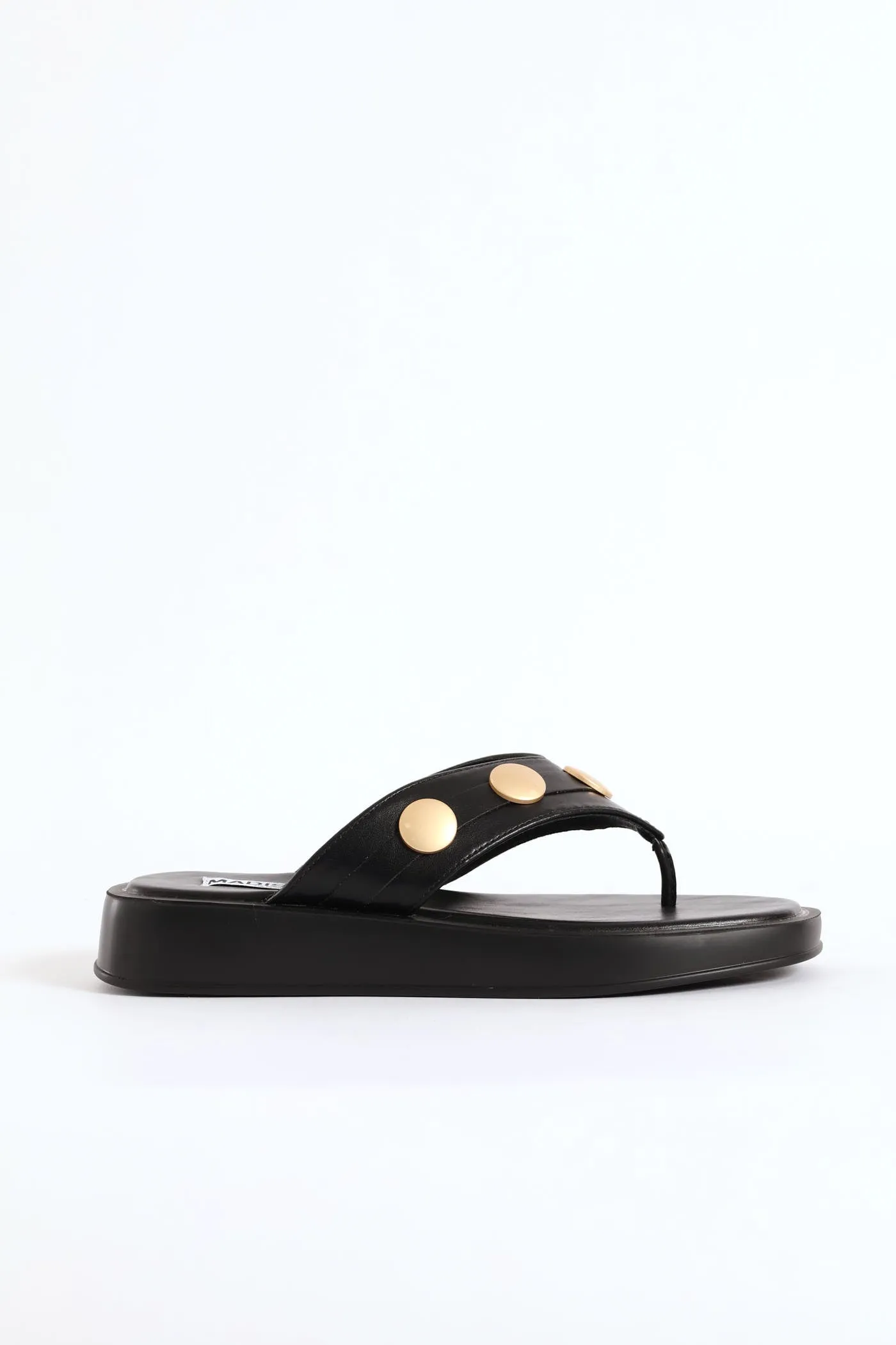 Gold Button Detail Thong Sandal - Black sold by Edgars product image thumbnail 4