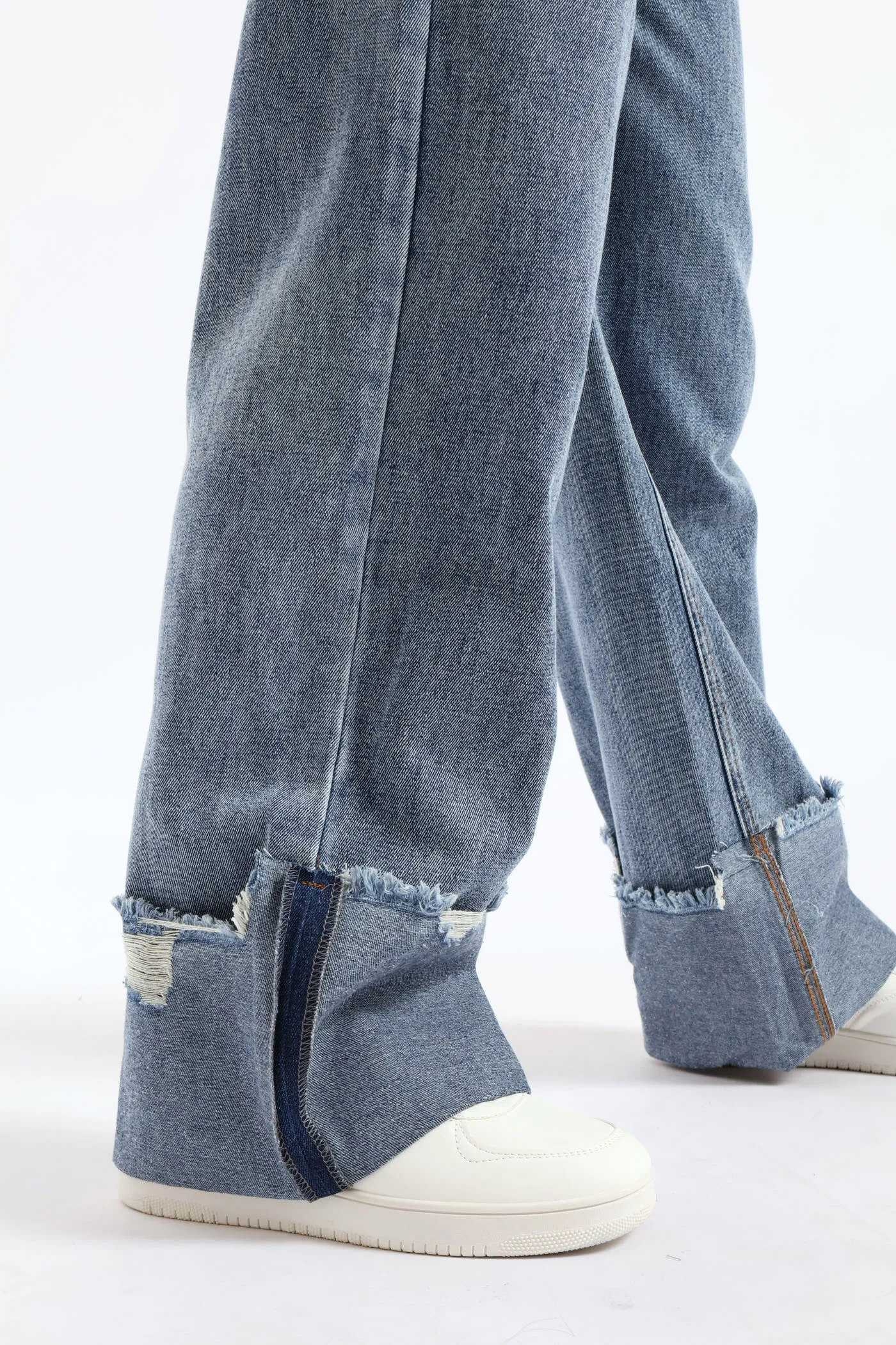 Turn Up Wide Leg Denim - Salty Mid Wash sold by Edgars product image thumbnail 2