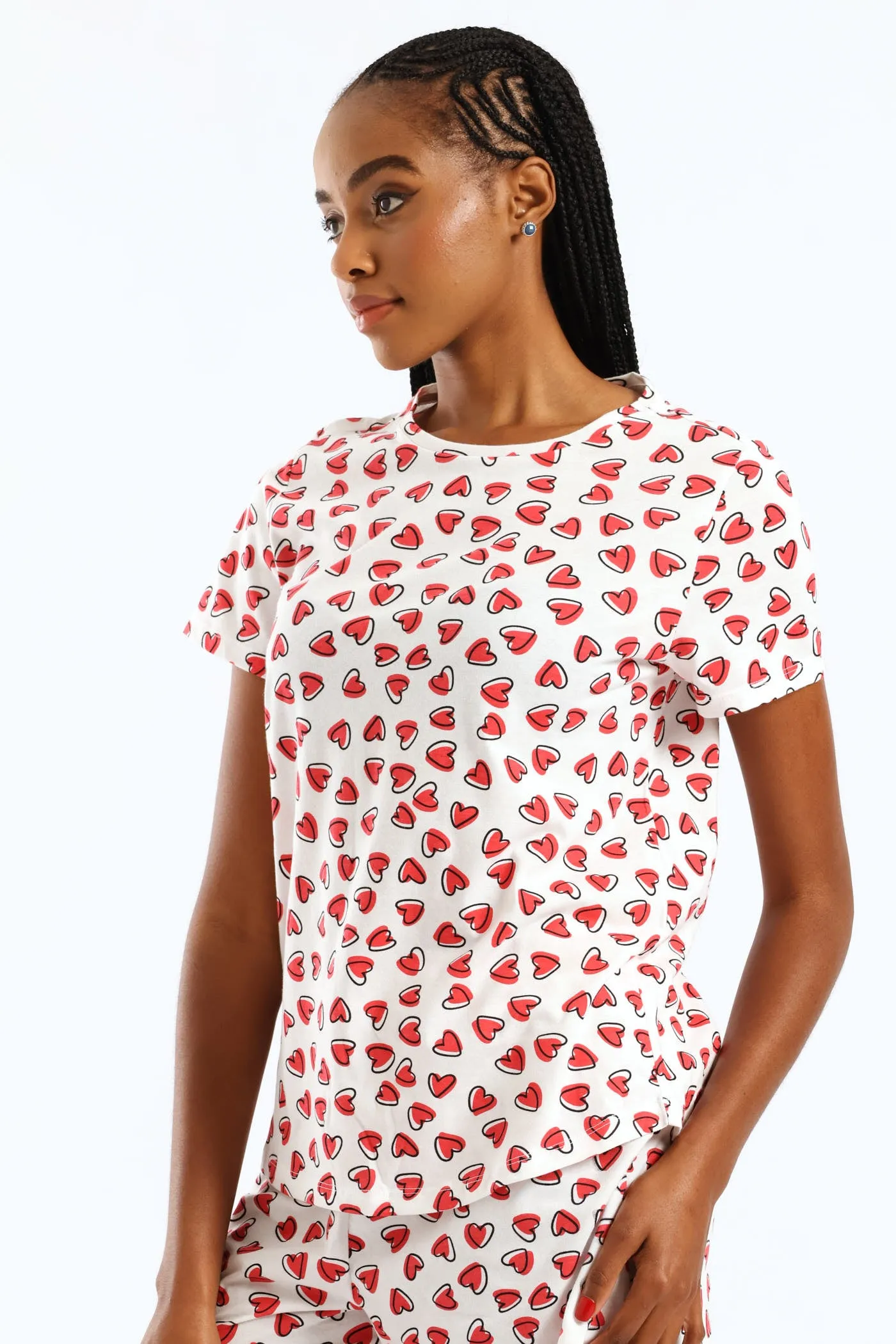Knit Hearts Top - White/Red sold by Edgars product image thumbnail 3