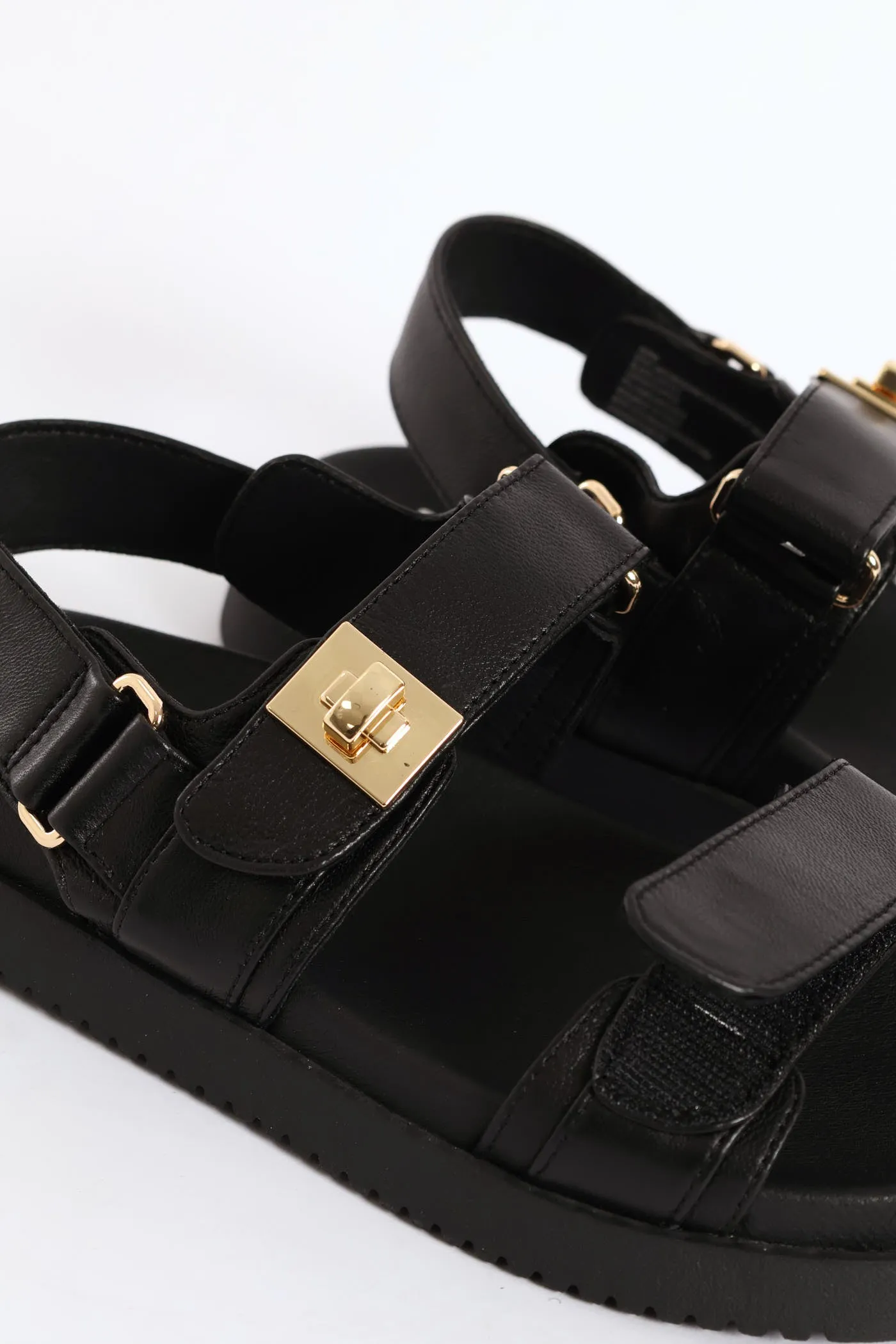 Mona Backstrap Buckle Leather Sandal - Black sold by Edgars product image thumbnail 2