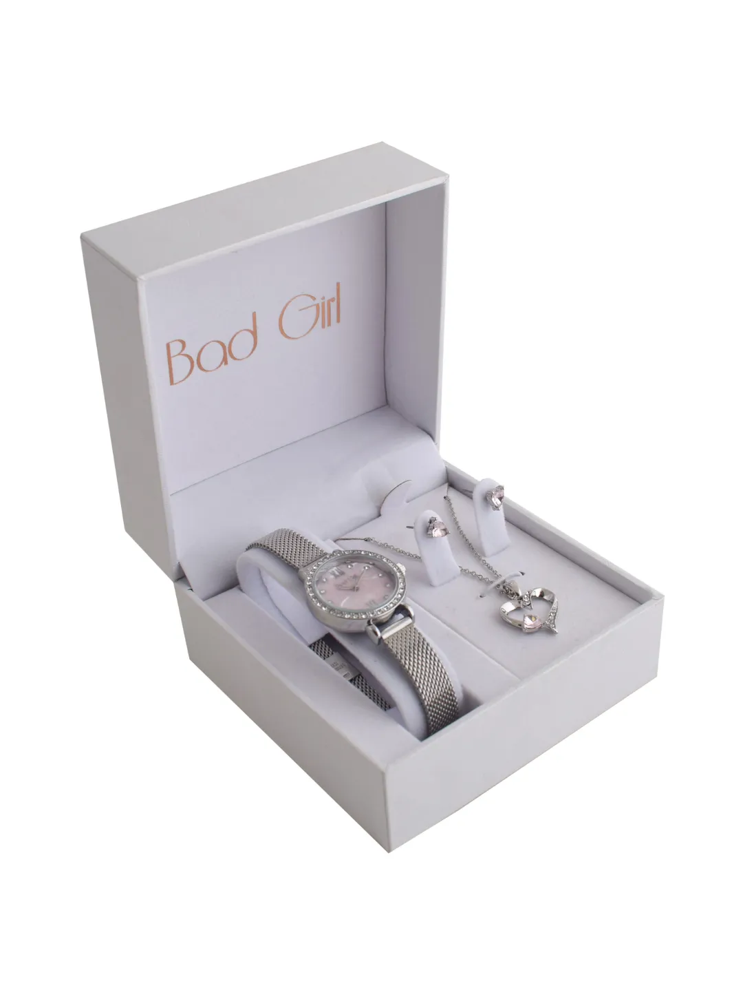 Hearts Mesh Watch & Jewellery Set - Silver sold by Edgars product image thumbnail 4