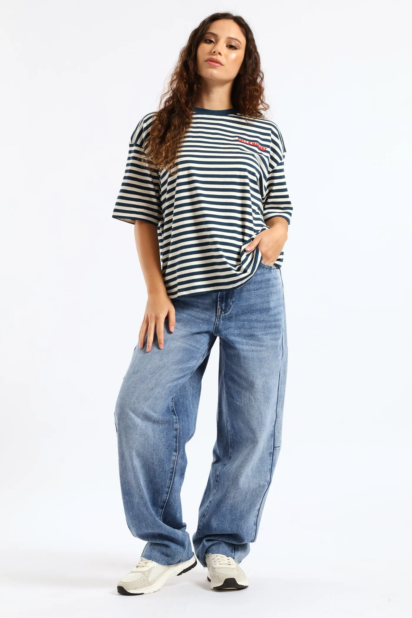 Contrast Barrel Denim - Salty Mid Wash sold by Edgars