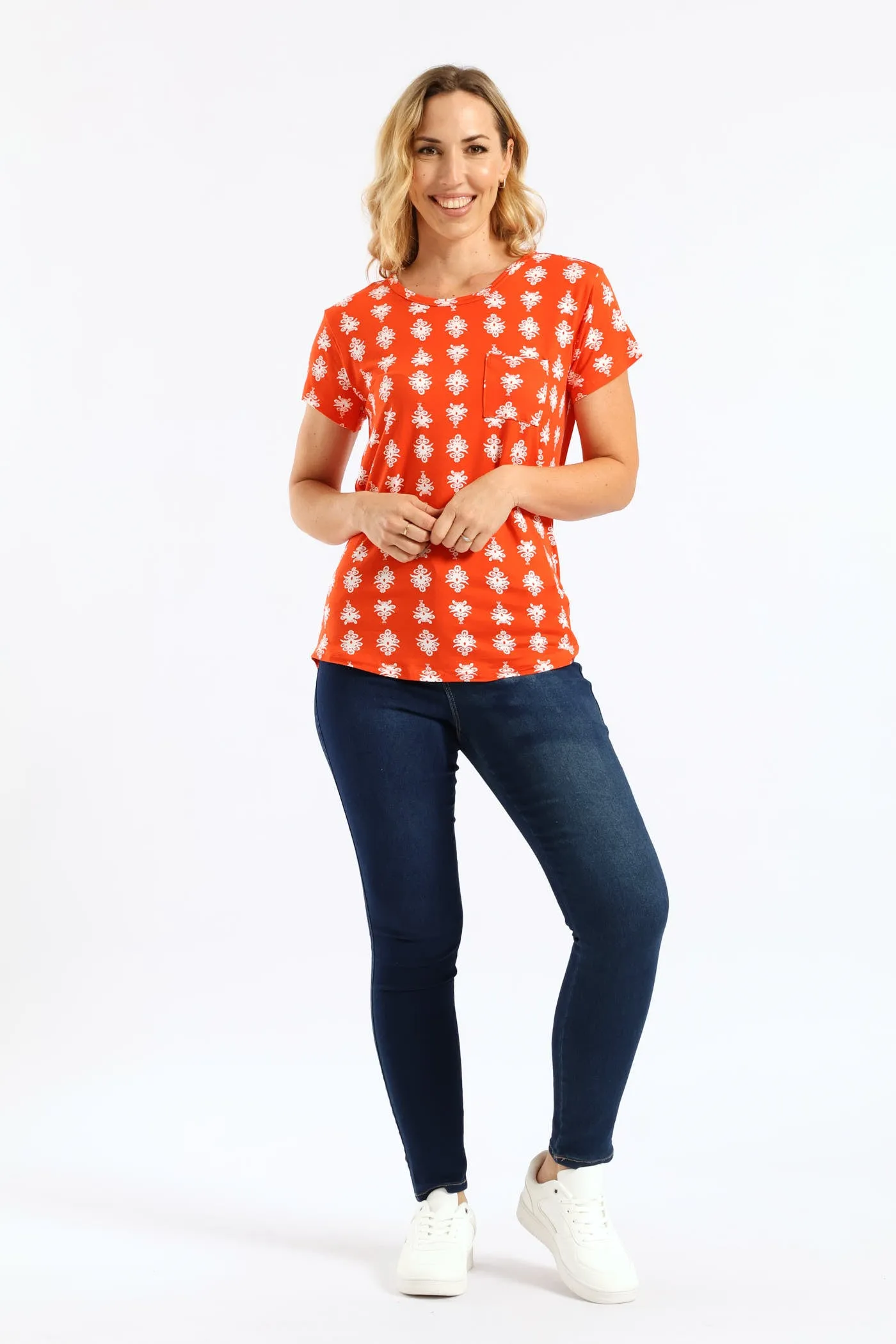 Printed Pocket Tee - Orange/White sold by Edgars product image thumbnail 5