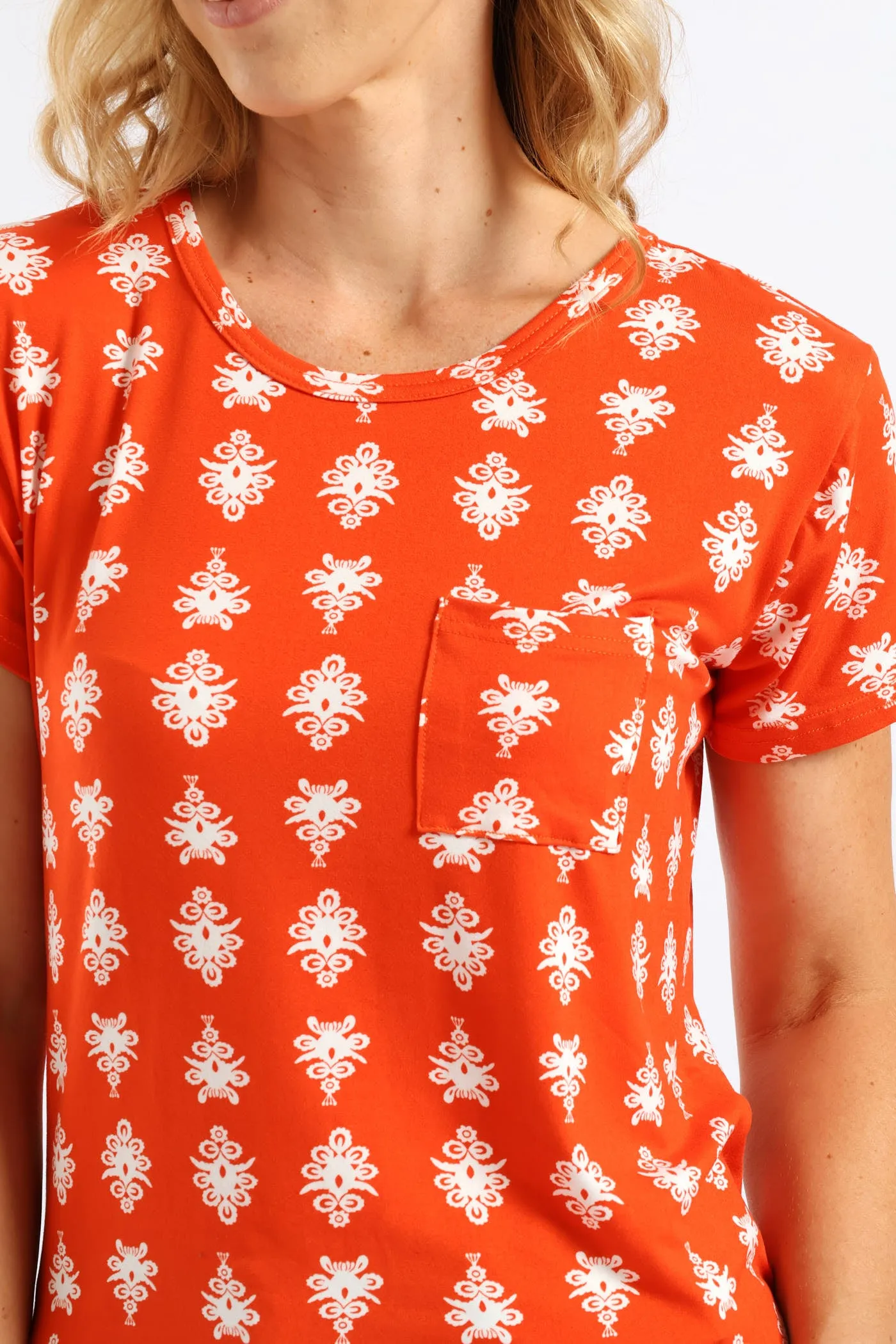 Printed Pocket Tee - Orange/White sold by Edgars product image thumbnail 2