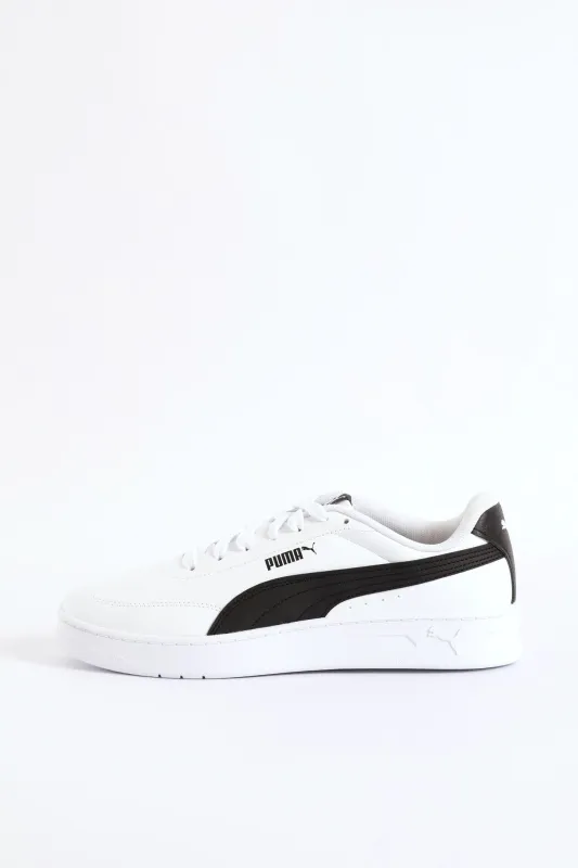 Court Classic Clean Sneaker - White/Black sold by Edgars