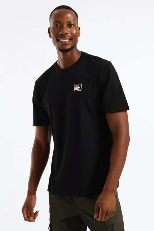 Compass Map Front & Back Tee - Black sold by Edgars