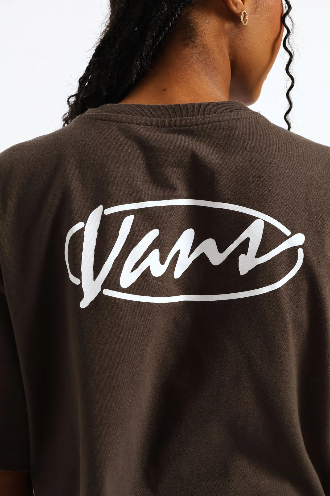 Era Script Relaxed Crop Tee - Grey Brown sold by Edgars product image thumbnail 4