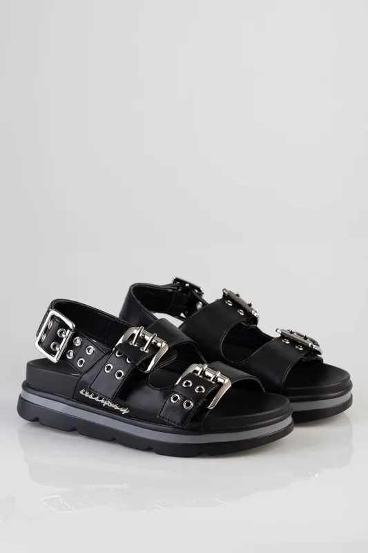 Jazz Multi Strap Sandal - Black sold by Edgars