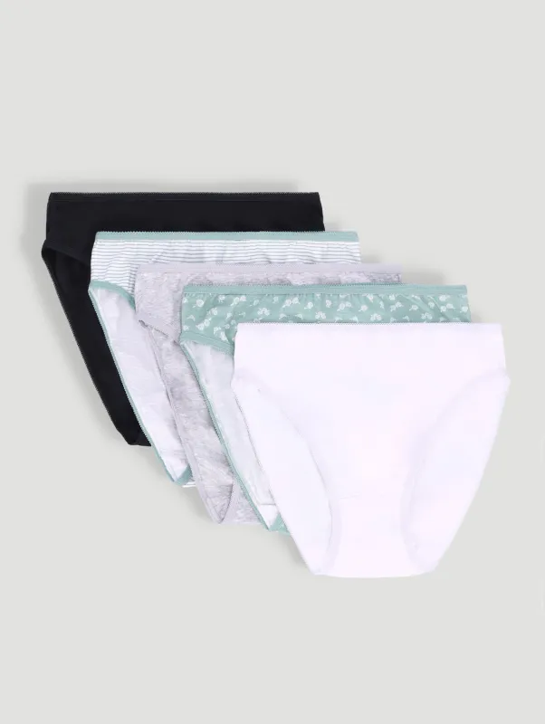 5 Pack Cotton Hi-Cut - Multi sold by Edgars