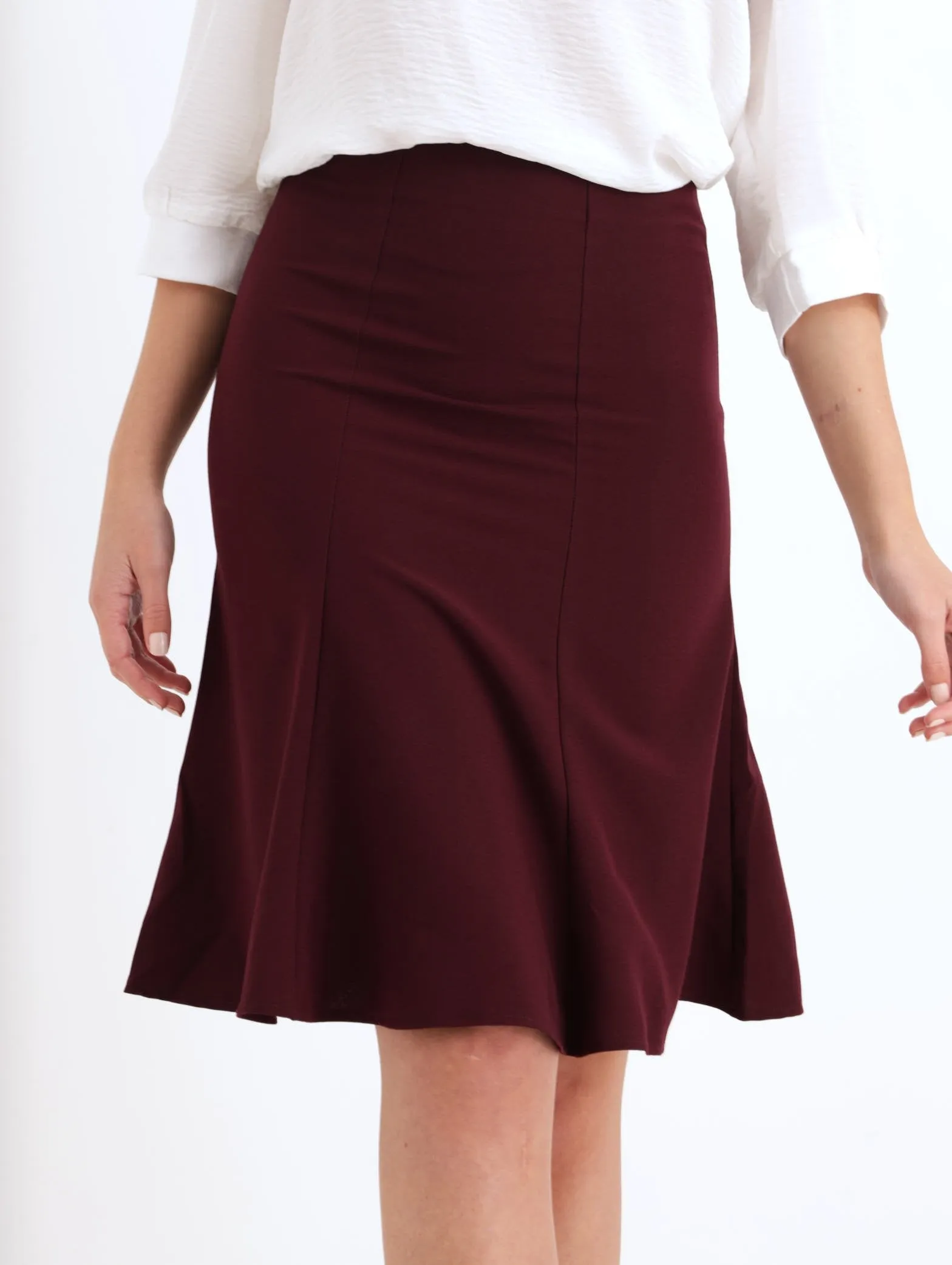Ladies PV Flippy Skirt - Burgundy sold by Edgars