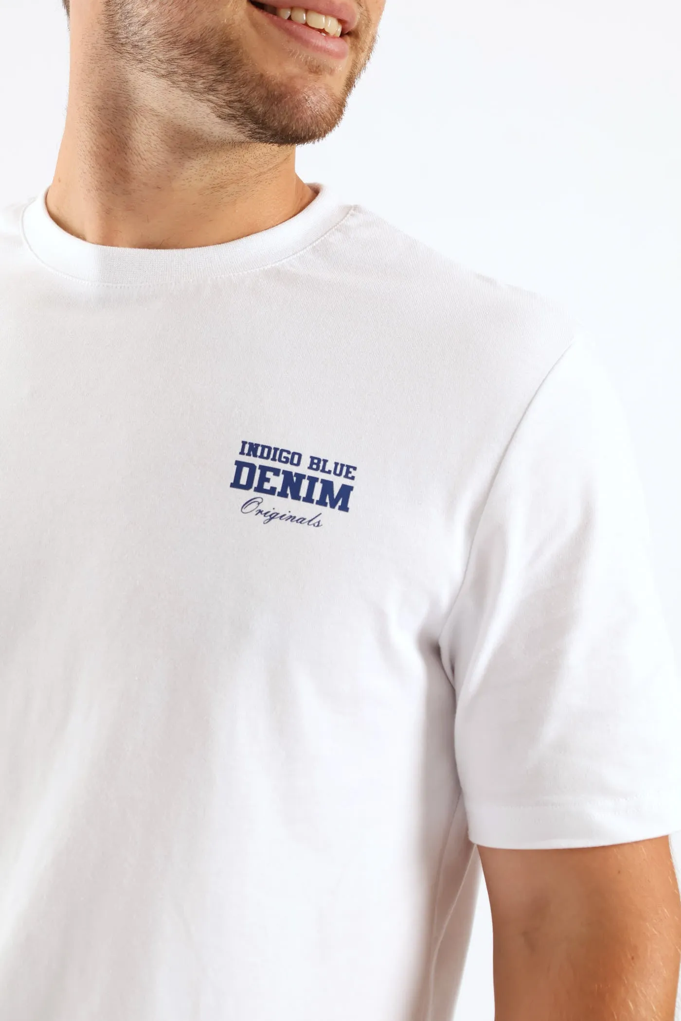 Indigo Blue Chest Print Tee - White sold by Edgars product image thumbnail 2