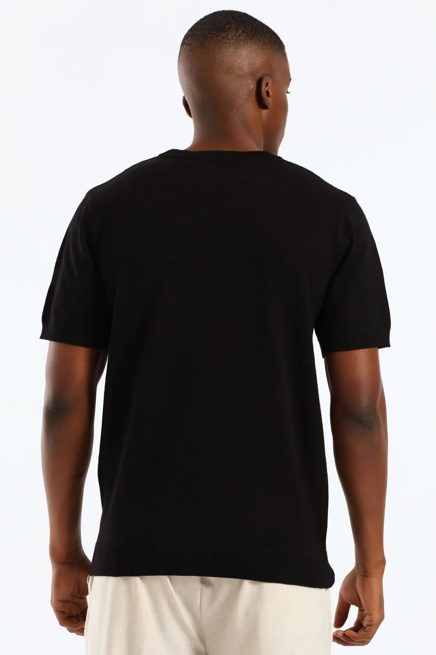 Slim Smart Knit Tee - Black sold by Edgars product image thumbnail 3