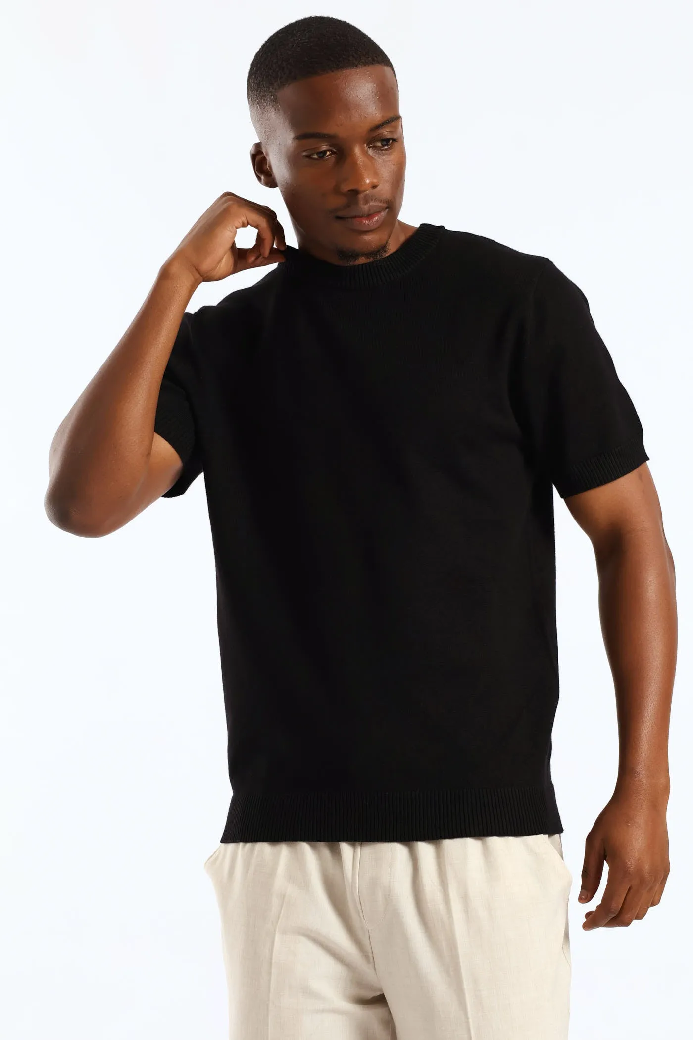 Slim Smart Knit Tee - Black sold by Edgars product image thumbnail 2