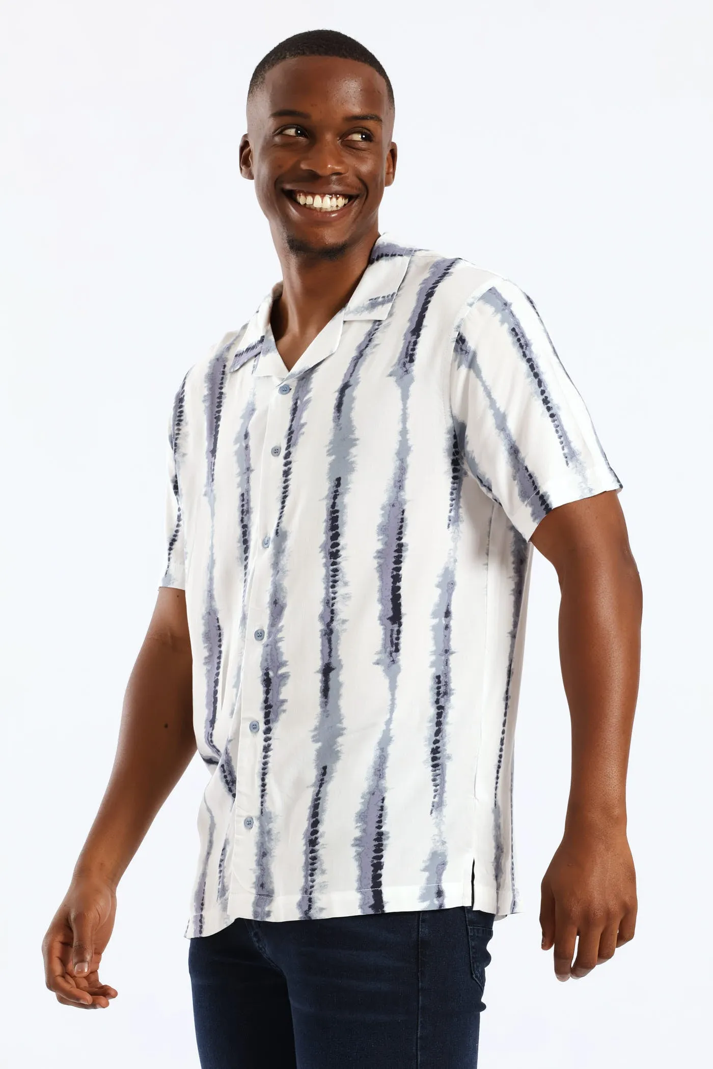Stripe Viscose Shirt - Blue sold by Edgars product image thumbnail 3