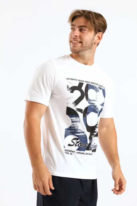 1962 Block Tee - White sold by Edgars