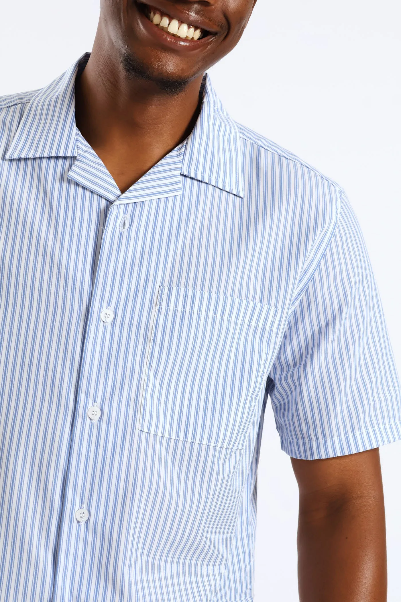 Stripe Boxy Shirt - Blue/White sold by Edgars product image thumbnail 2