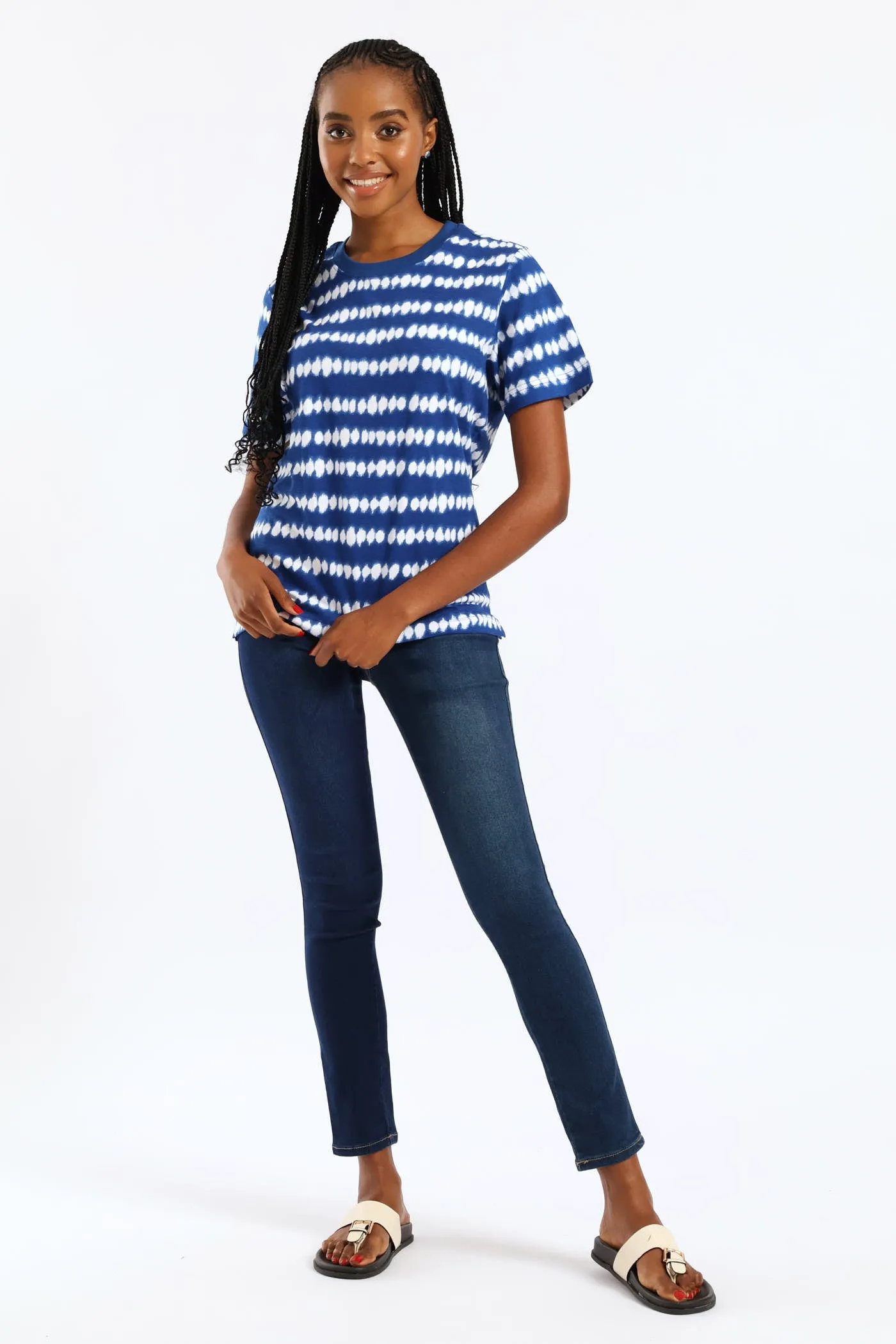 Tie Dye Print Boxy Tee - Cobalt sold by Edgars product image thumbnail 5