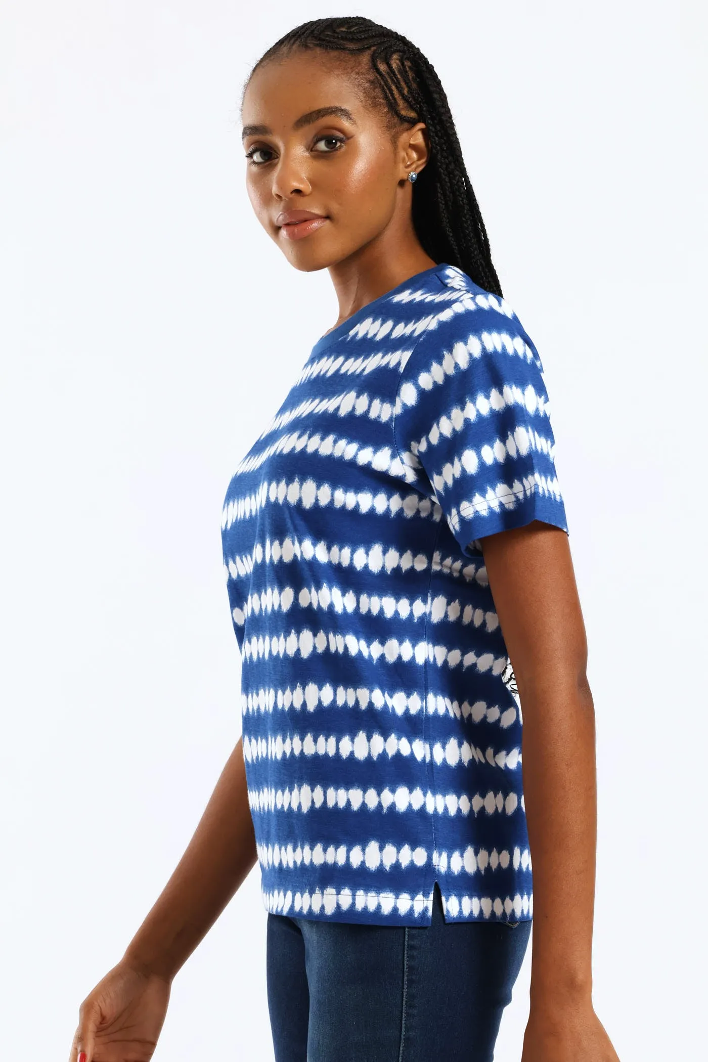 Tie Dye Print Boxy Tee - Cobalt sold by Edgars product image thumbnail 3