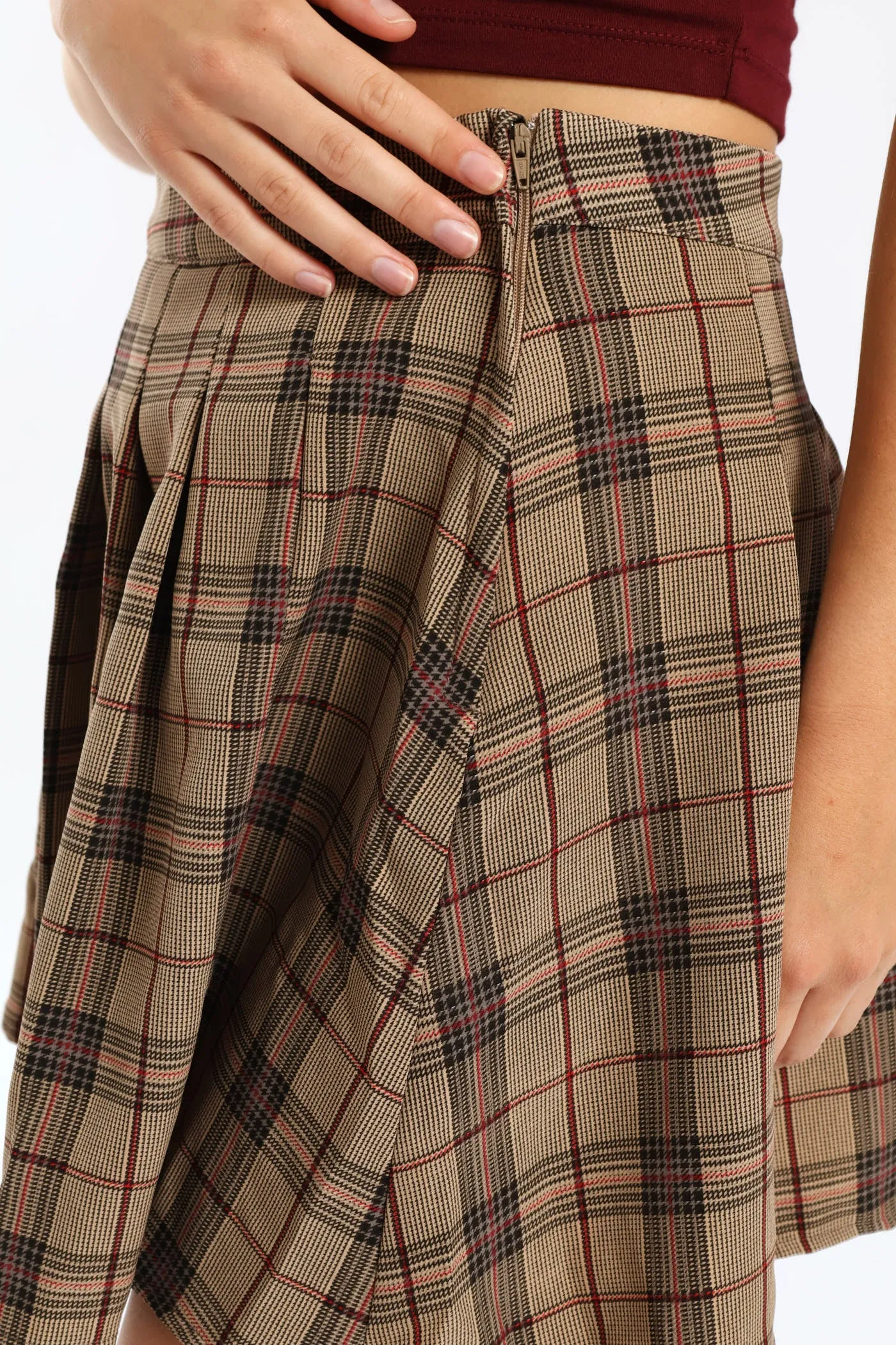 Check Pleated Skirt - Neutral sold by Edgars product image thumbnail 5