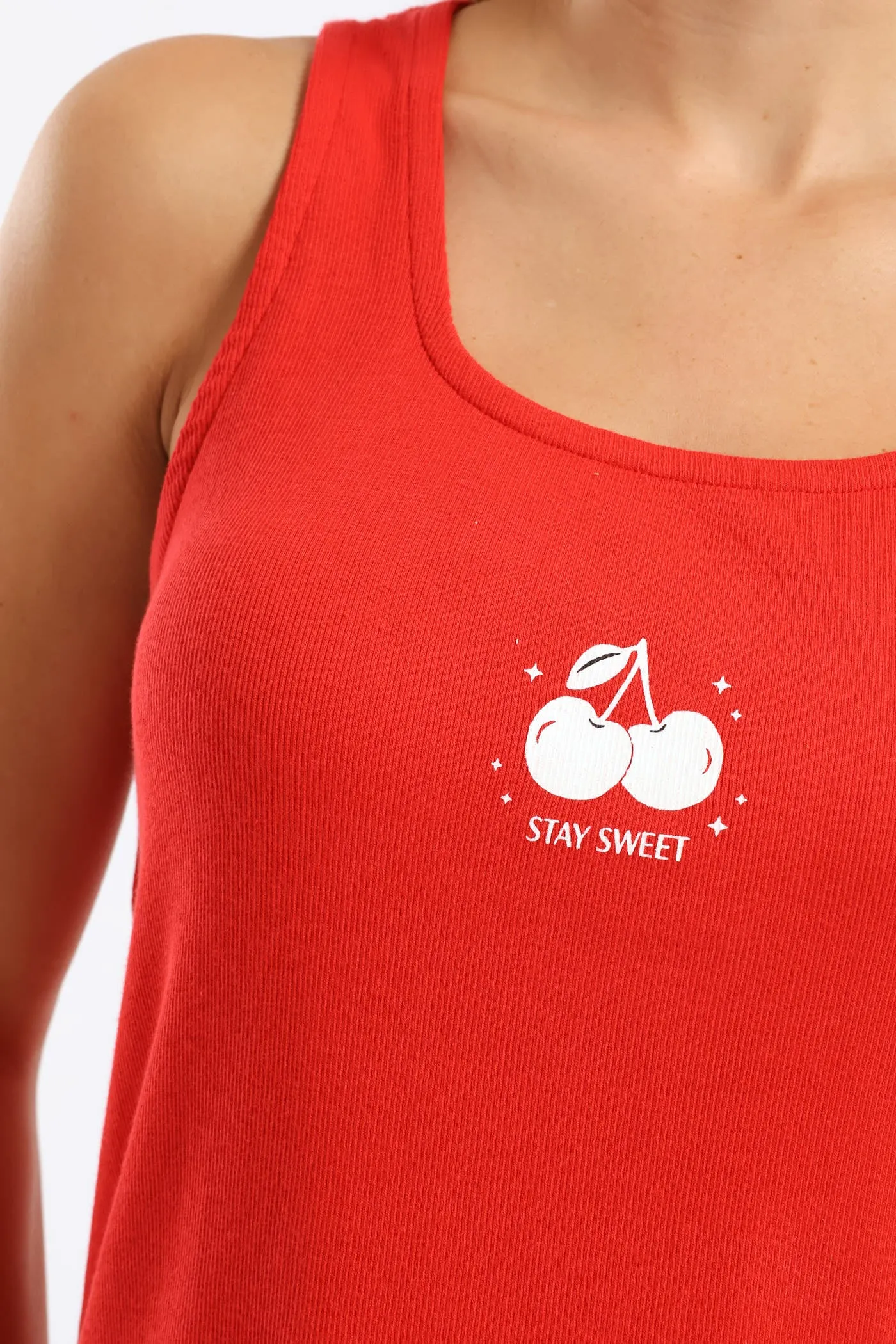 Cherry Rib Tank & Woven Short Set - Red sold by Edgars product image thumbnail 5