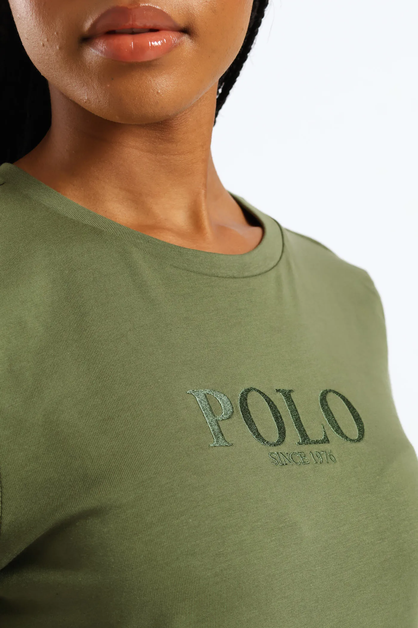 Nandi Short Sleeve Midi T-Shirt Dress - Olive sold by Edgars product image thumbnail 2