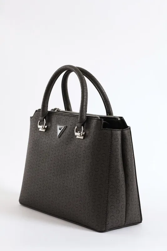 Phyllis Satchel Bag - Charcoal made by Guess