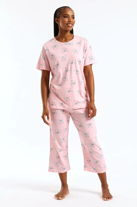 Bows Capri Pant - Pink sold by Edgars