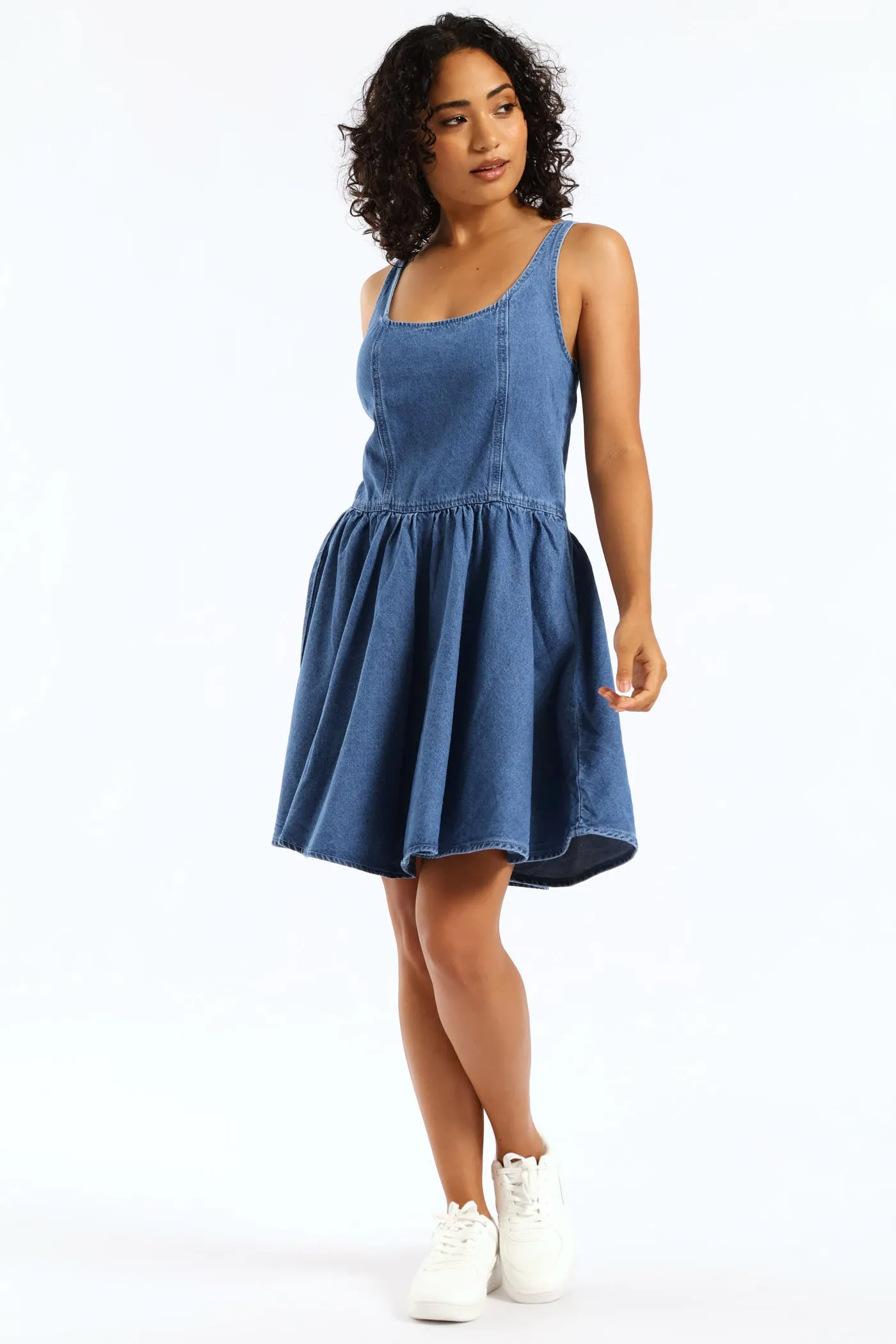 Denim Fit & Flare Dress - Mid Blue sold by Edgars product image thumbnail 3