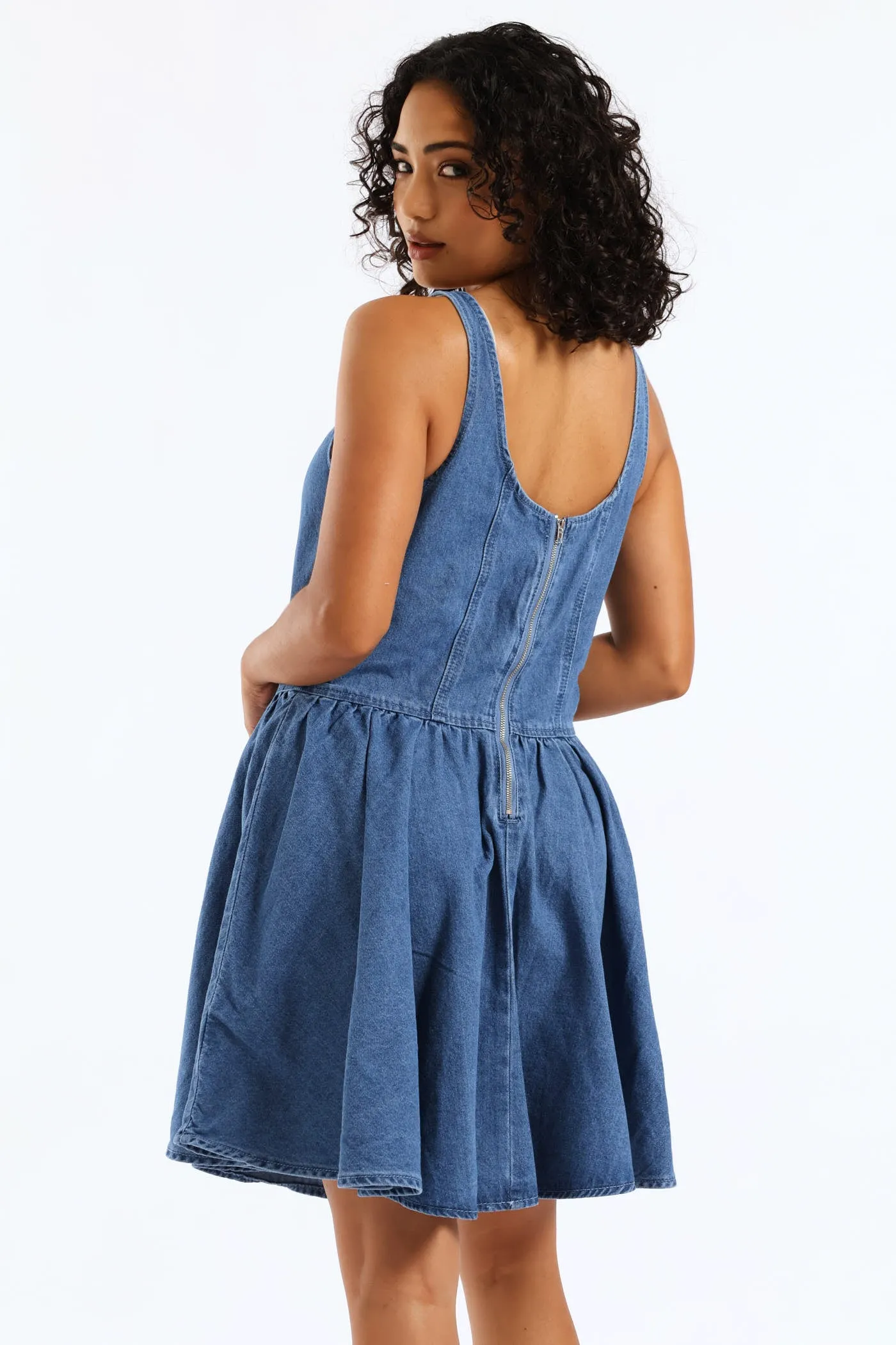 Denim Fit & Flare Dress - Mid Blue sold by Edgars product image thumbnail 2