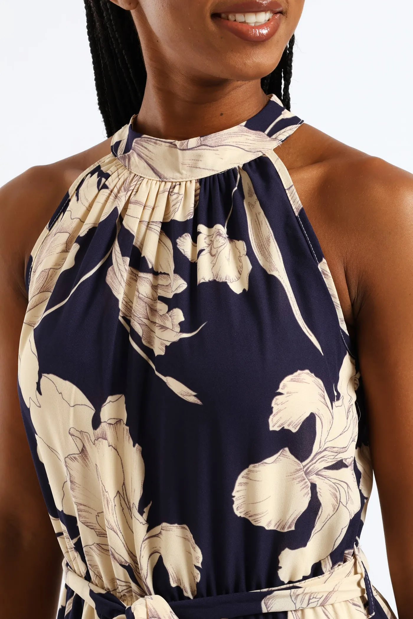 Halter Neck Tiered Maxi Dress - Navy sold by Edgars product image thumbnail 2