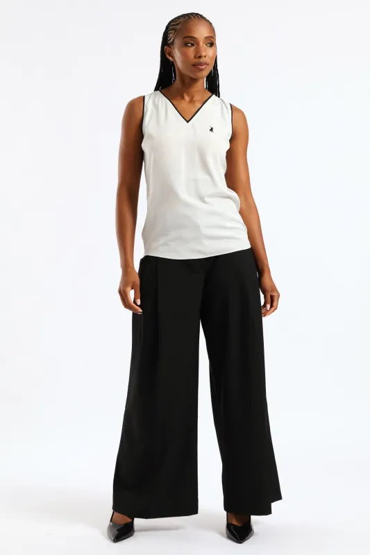 Anna V-Neck Blouse - Sage sold by Edgars