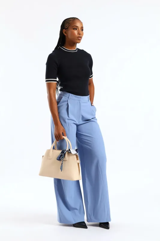 Ribbon Det Double Handle Bowling Bag - Off White sold by Edgars