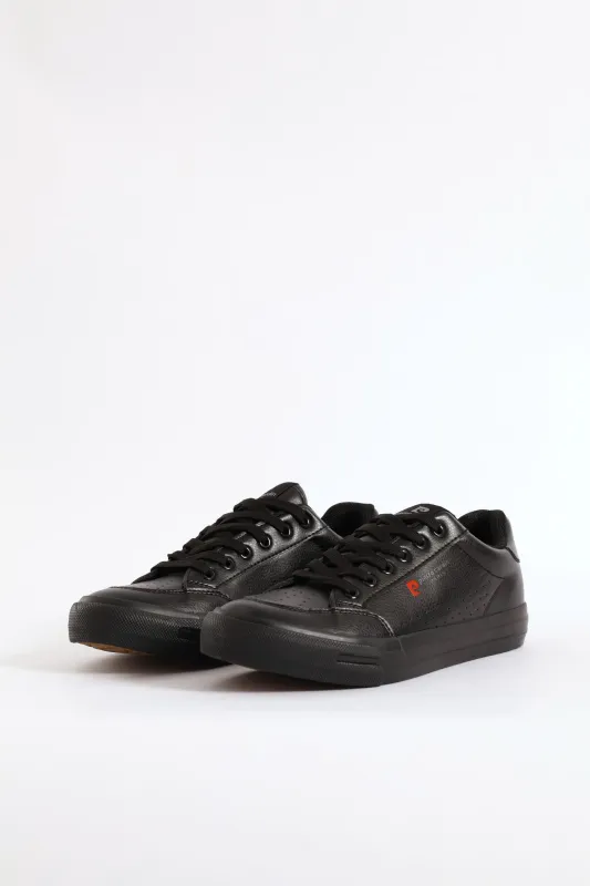 Euro Lace Up Sneaker - Black sold by Edgars