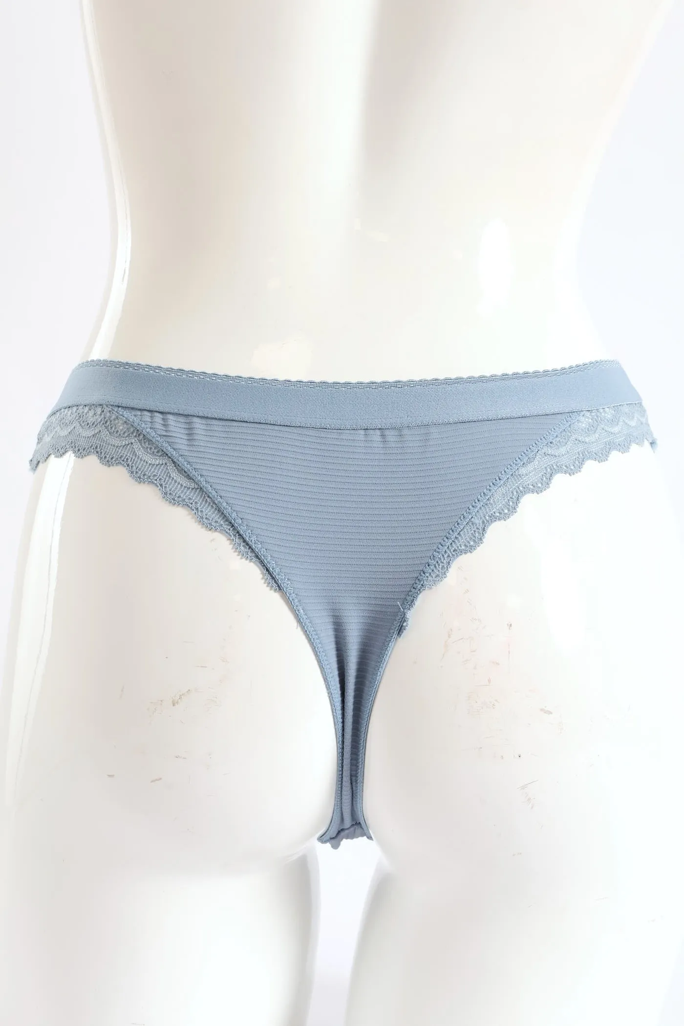 2 Pack Ribbed Thong Panties - Blue/White sold by Edgars product image thumbnail 4