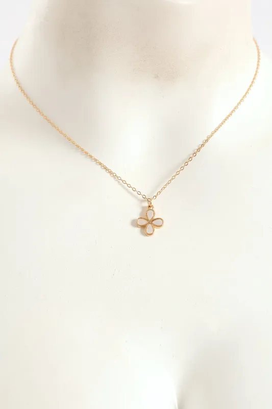 4 Petal Pendant Necklace - Gold sold by Edgars