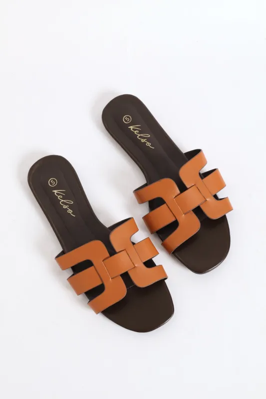 Interlinked Mule With Edgestain Sandal - Tan sold by Edgars