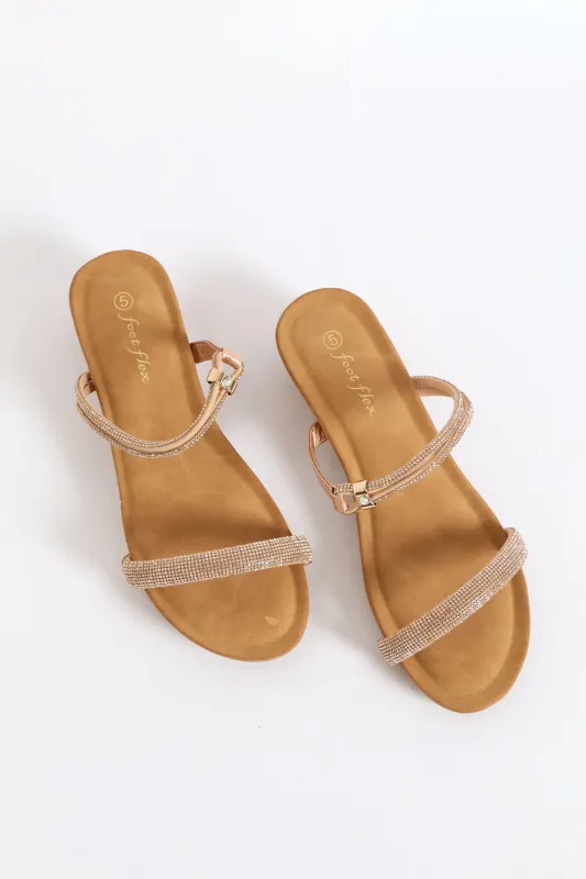 Bling Sandal - Rose Gold sold by Edgars