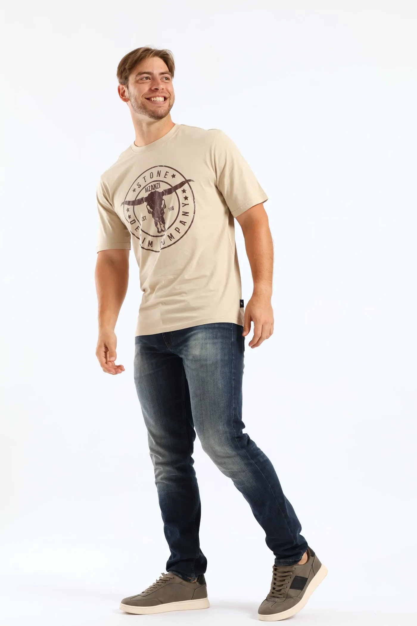Steer Print Tee - Stone sold by Edgars product image thumbnail 5