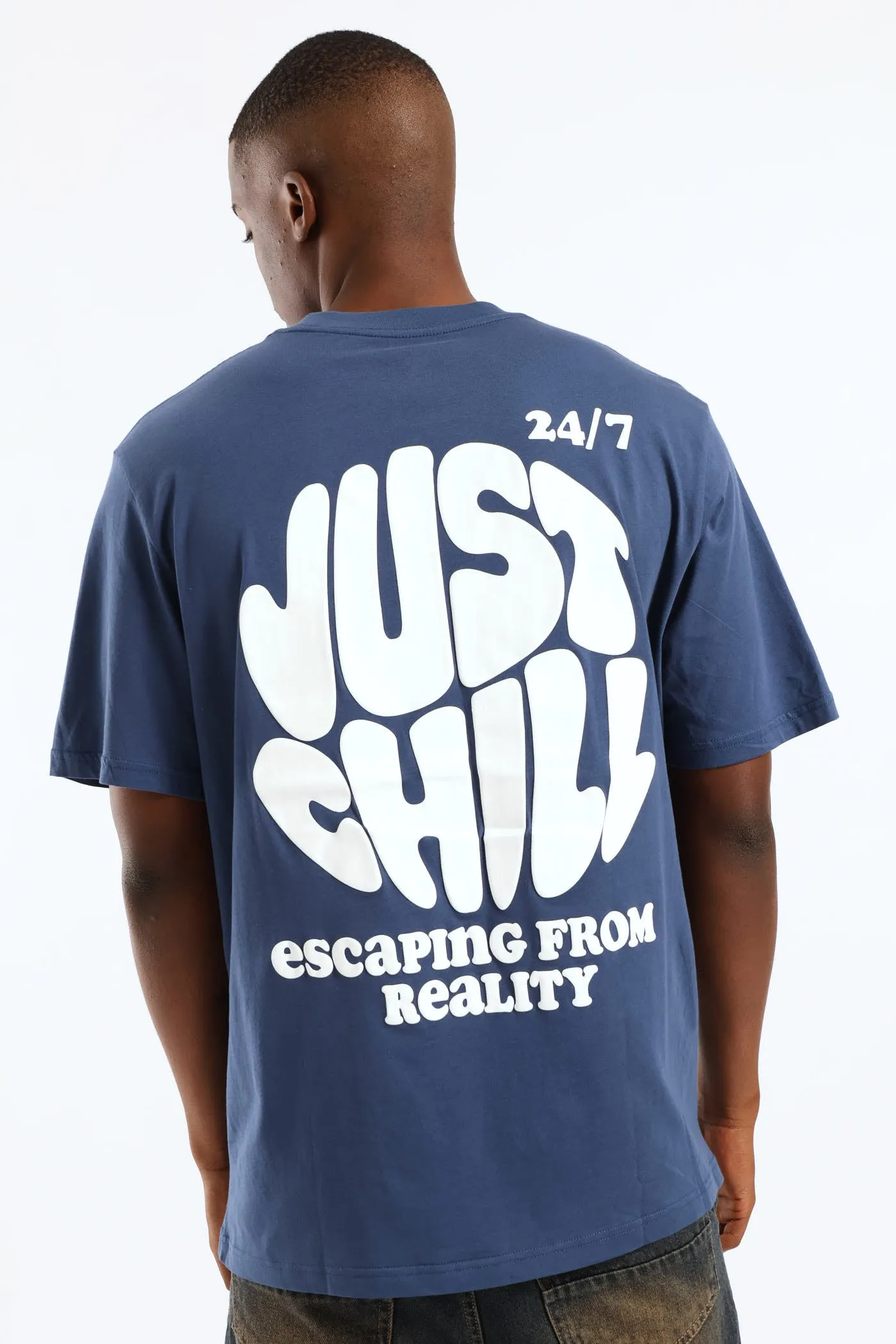 Just Chill Puff Print Front & Back Tee - Blue sold by Edgars product image thumbnail 2