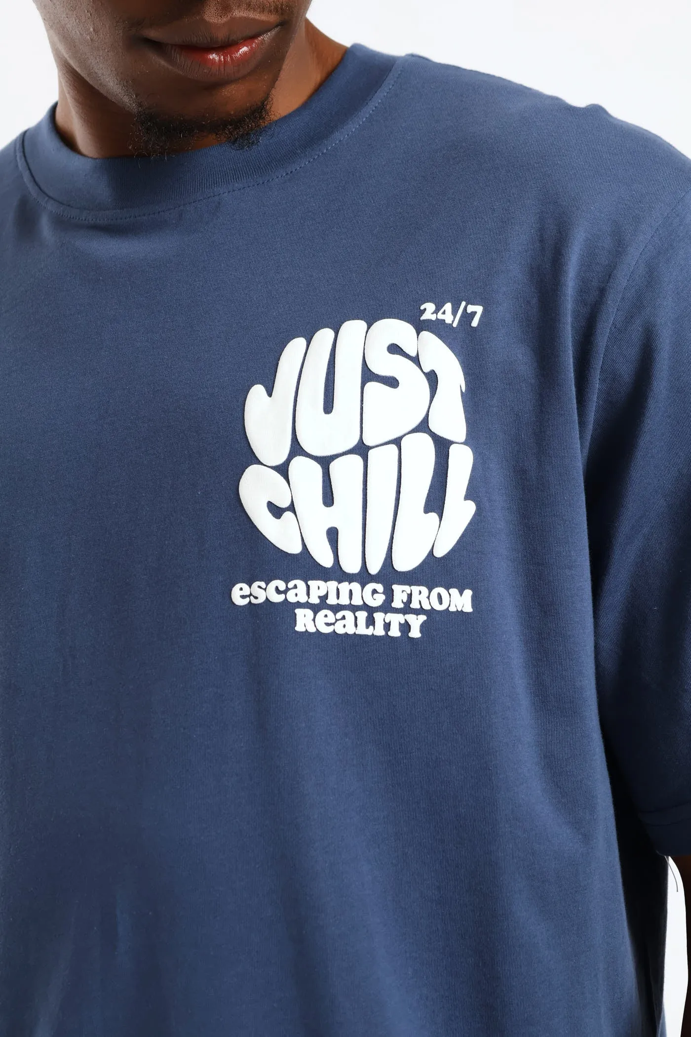 Just Chill Puff Print Front & Back Tee - Blue sold by Edgars product image thumbnail 4