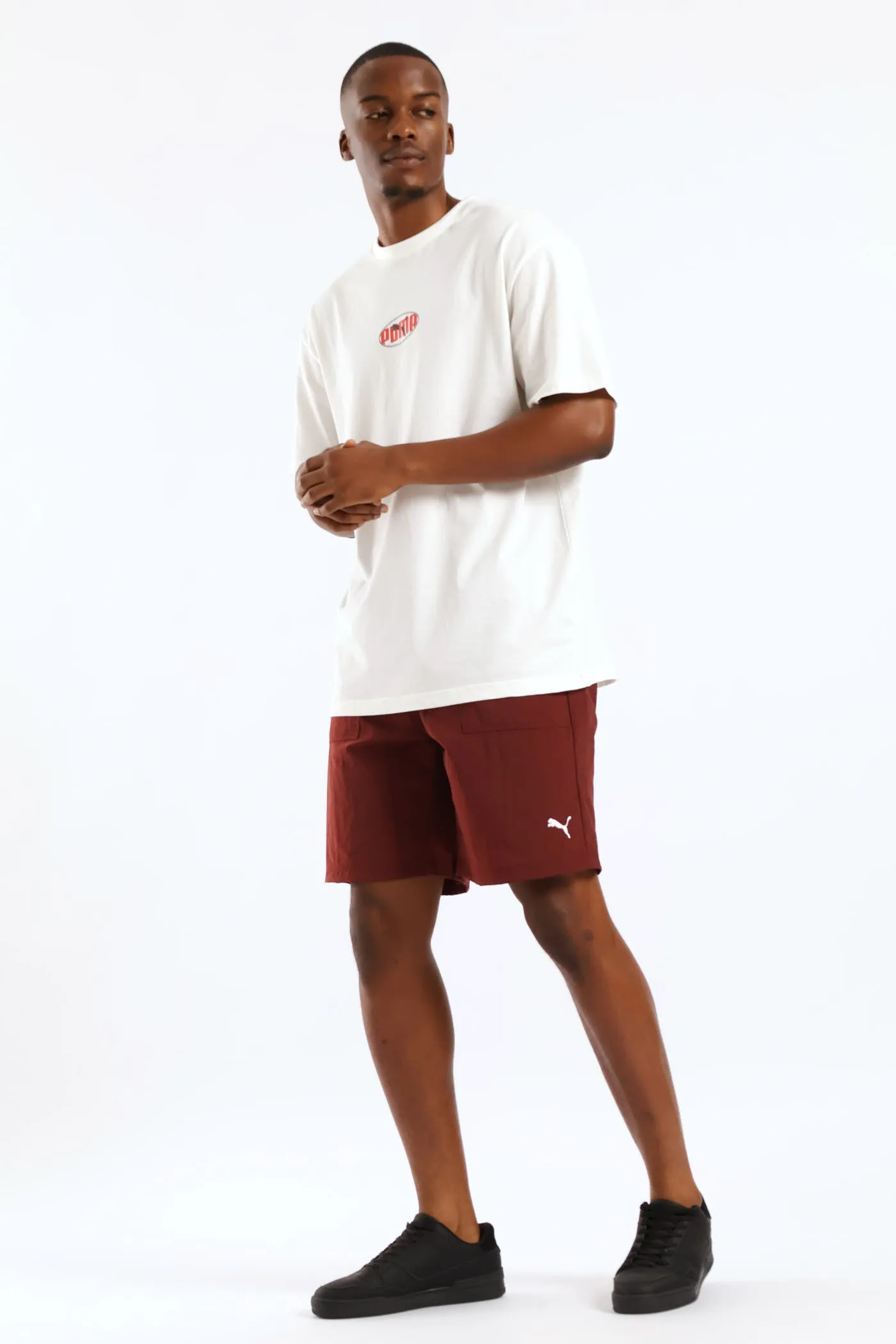 Nylon Shorts - Burgundy sold by Edgars