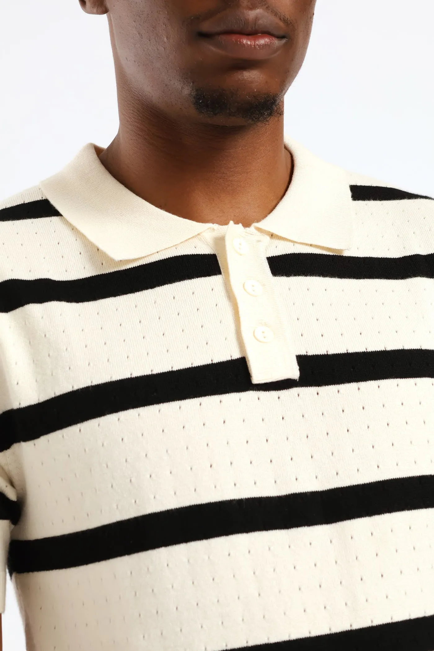 Fine Gauge Stripe Golfer - Off White sold by Edgars product image thumbnail 2