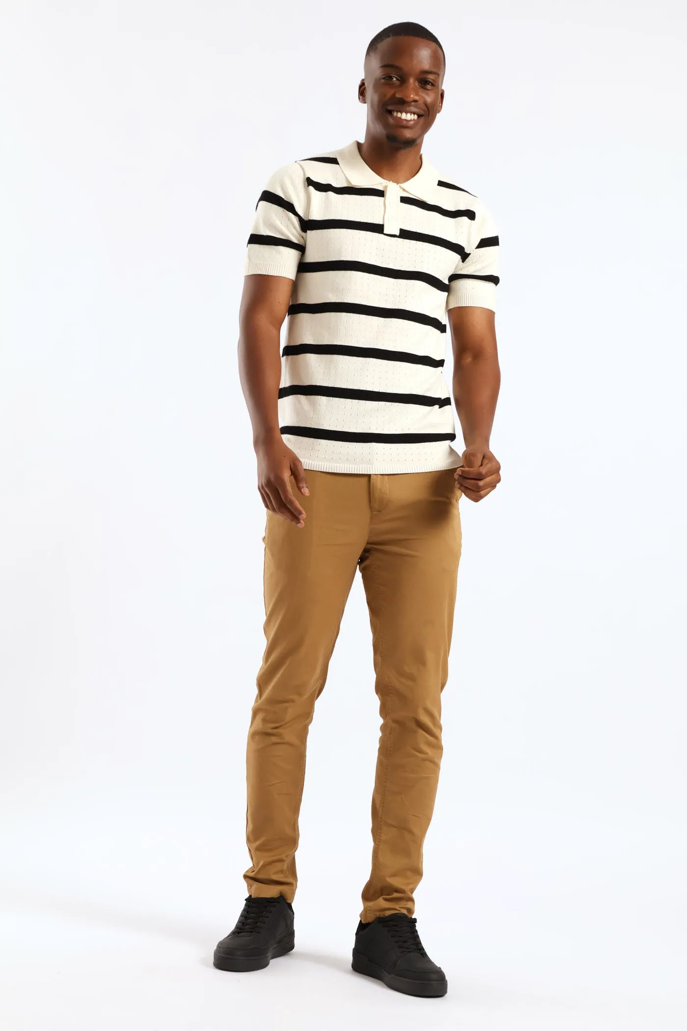 Fine Gauge Stripe Golfer - Off White sold by Edgars product image thumbnail 3