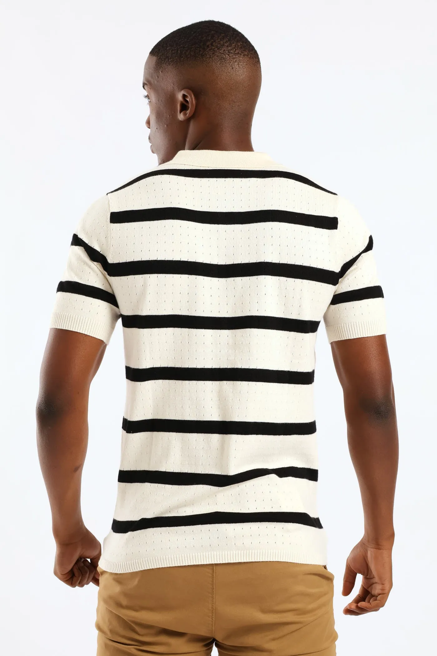 Fine Gauge Stripe Golfer - Off White sold by Edgars product image thumbnail 5