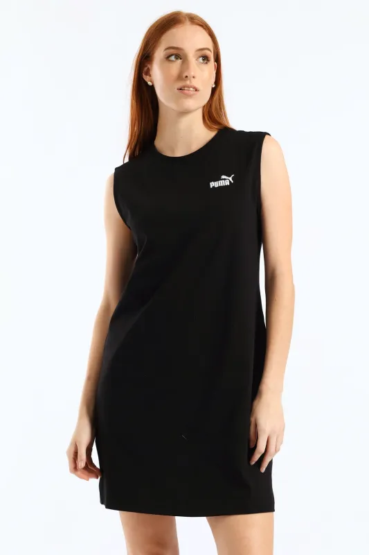Essential Small No. 1 Logo Sleeveless Dress - Black sold by Edgars