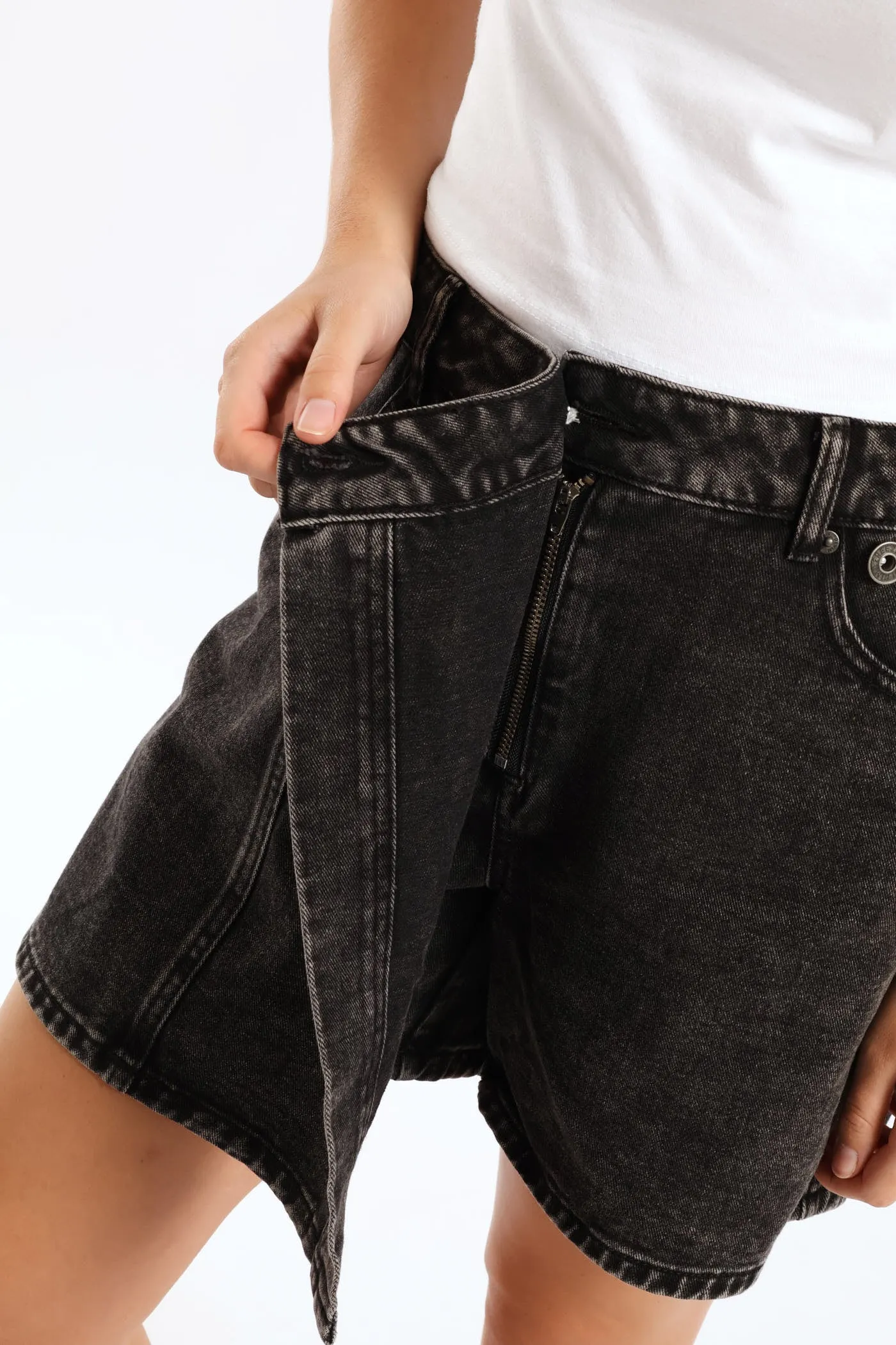 Panel Denim Skort - Salty Black sold by Edgars product image thumbnail 2